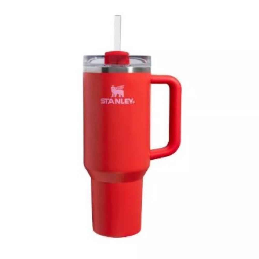 New Stanley 40 oz Stainless Steel H2.0 Flowstate Quencher Tumbler Target Red